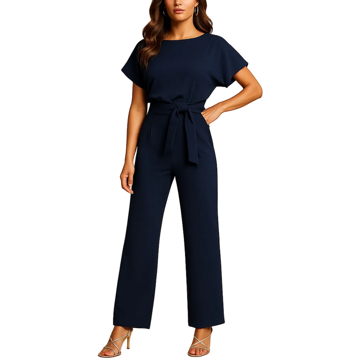 Alessia | Women’s High-Waisted Lace-Up Jumpsuit