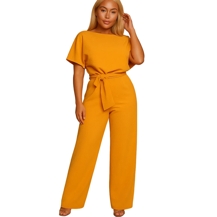 Alessia | Women’s High-Waisted Lace-Up Jumpsuit