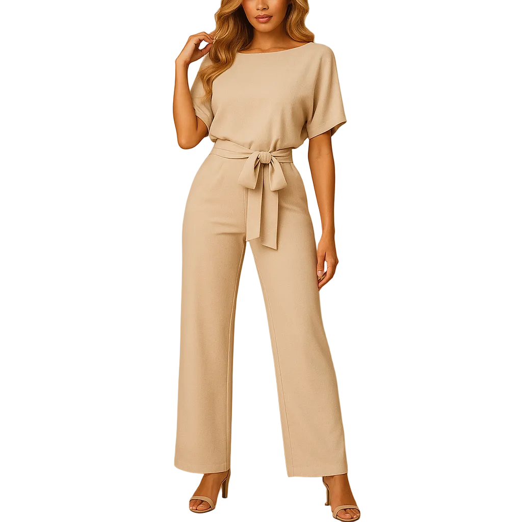 Alessia | Women’s High-Waisted Lace-Up Jumpsuit