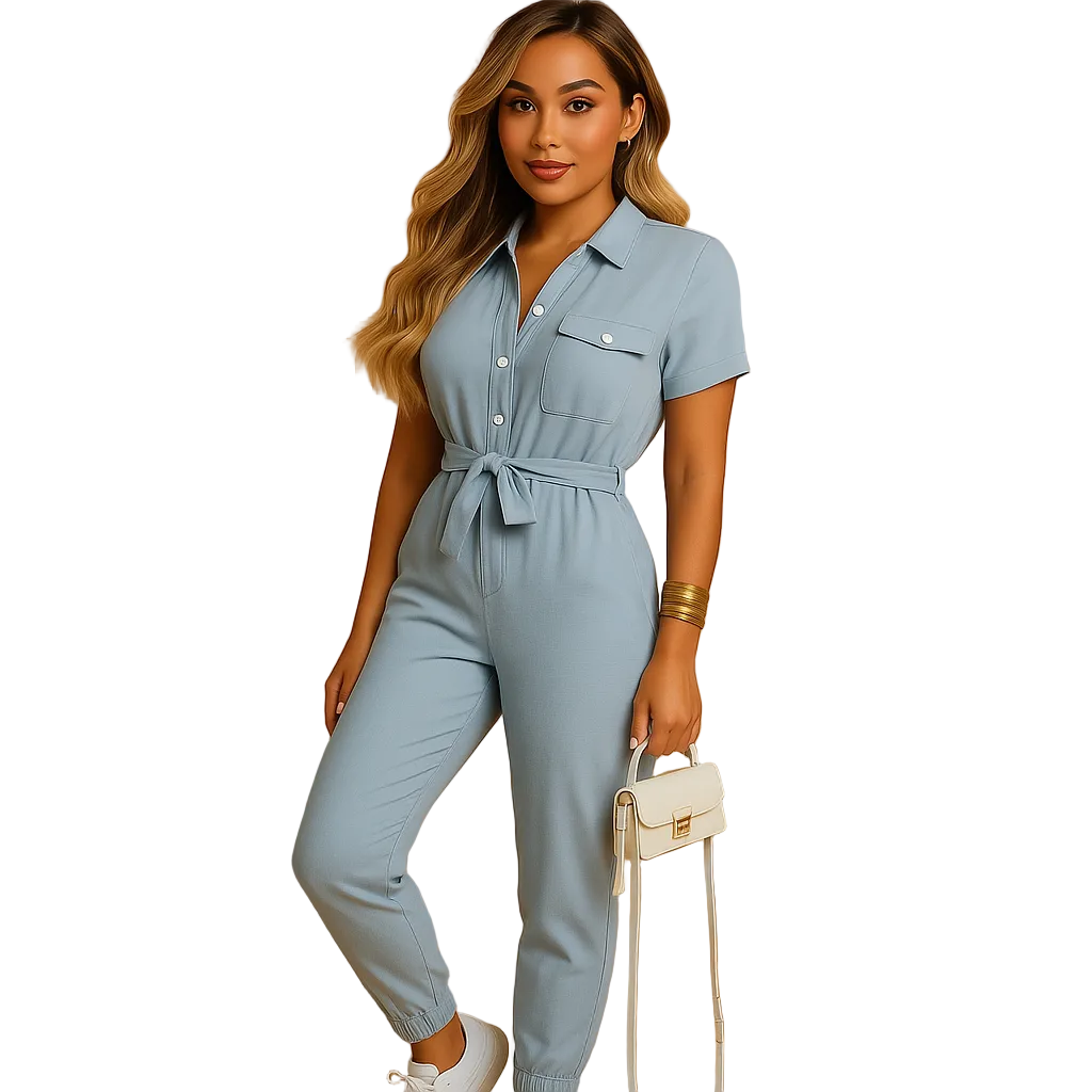 Amara | Women’s Tailored Button Jumpsuit