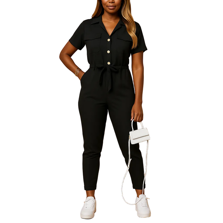 Amara | Women’s Tailored Button Jumpsuit