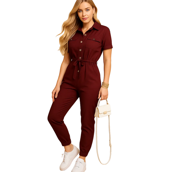 Amara | Women’s Tailored Button Jumpsuit