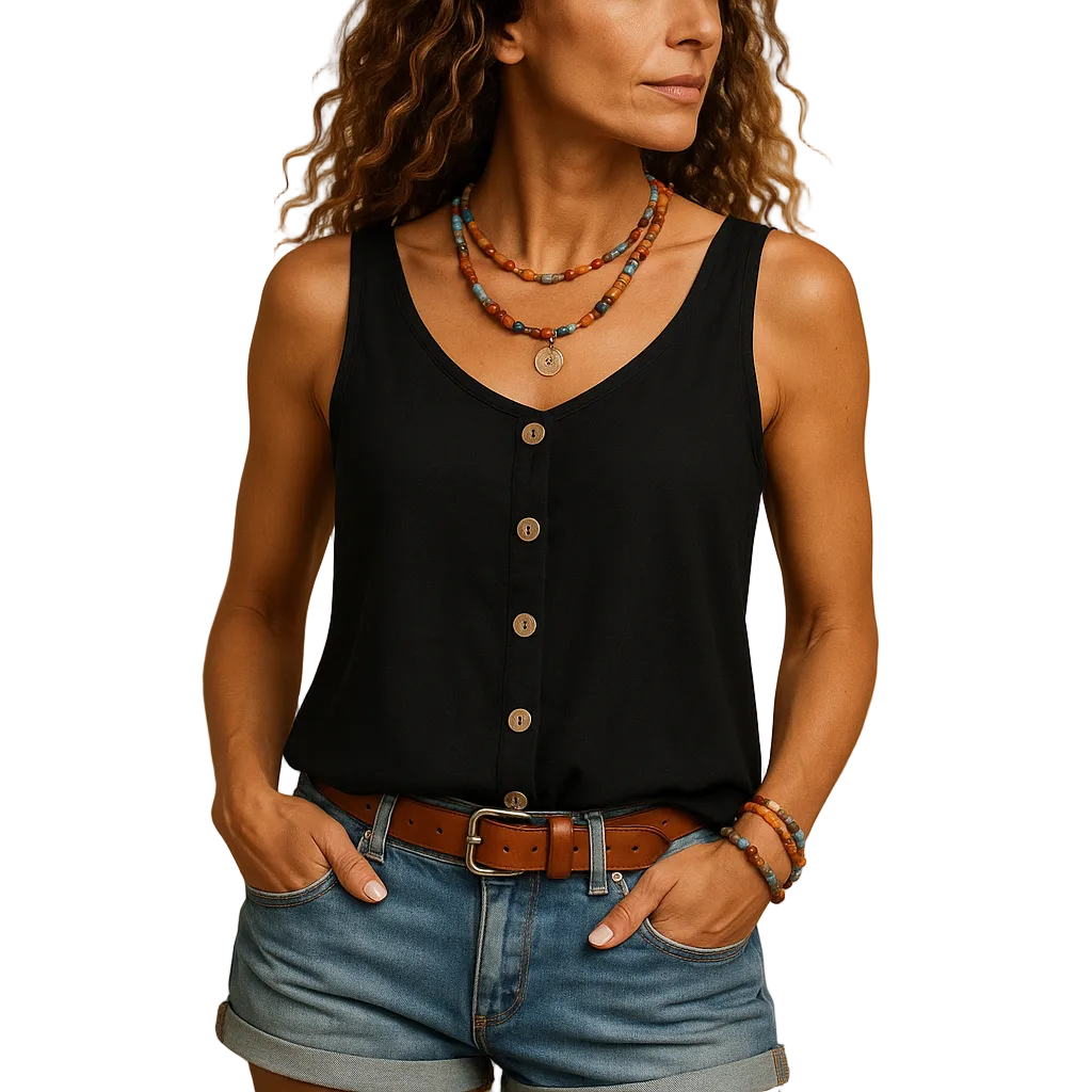 Sienna | Women’s Sleeveless V-Neck Summer Top