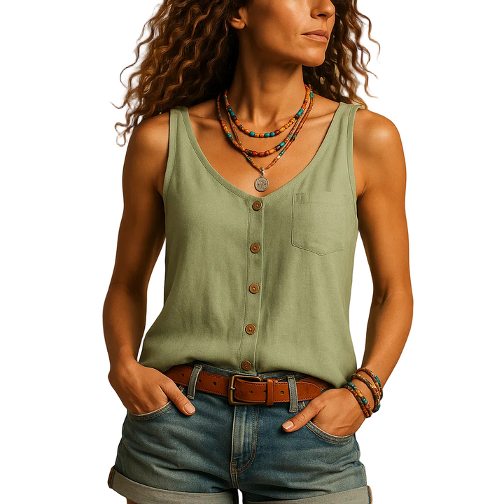 Sienna | Women’s Sleeveless V-Neck Summer Top