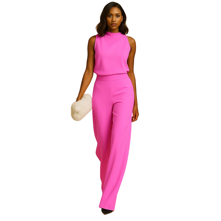 Valeria | Women’s Halter Neck Wide-Leg Jumpsuit