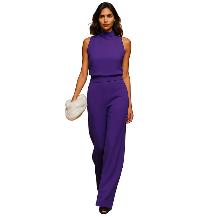 Valeria | Women’s Halter Neck Wide-Leg Jumpsuit